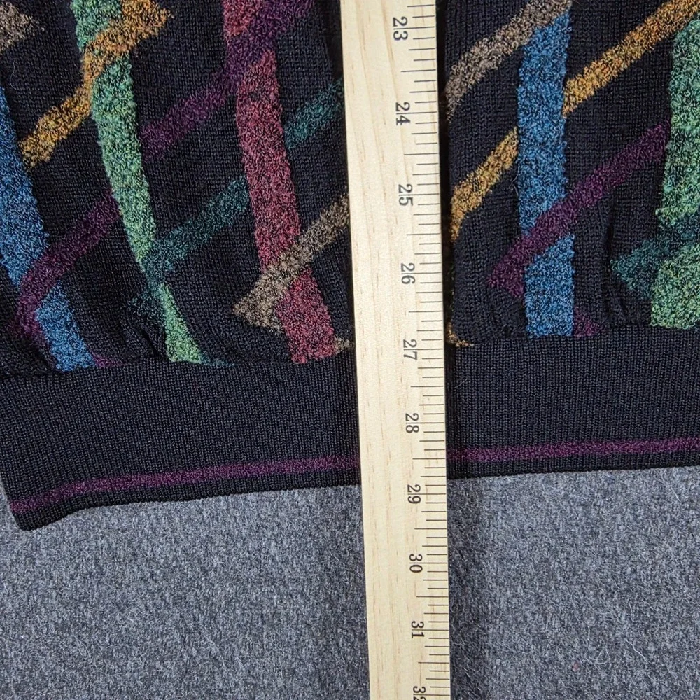 RARE VTG Tundra Canada 3D Knit Sweater Mens XL Geometric Abstract Cosby Colorful
